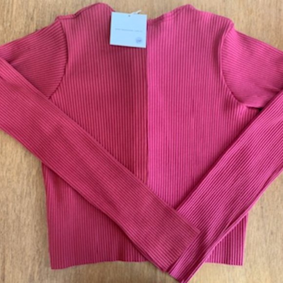 NWT Colorblock Cardigan in Red/Pink Size Small - Picture 8 of 10